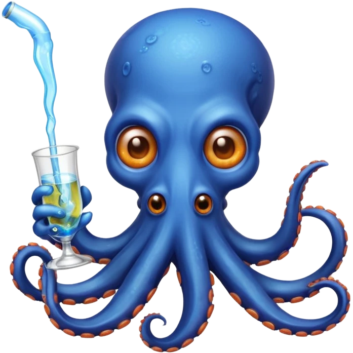 Octopus with a glass meth pipe  emoji