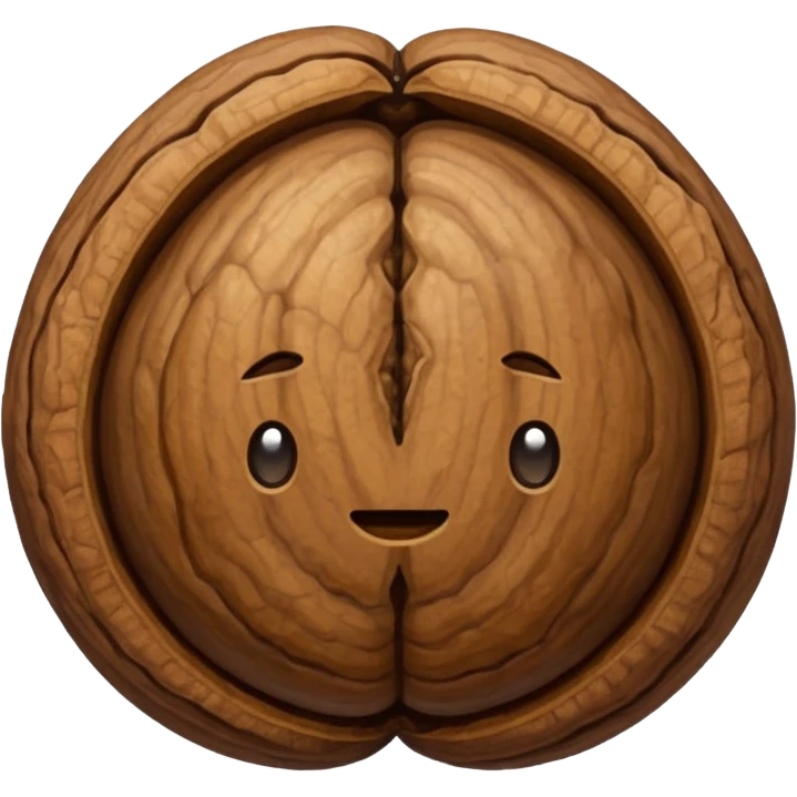 a whole walnut. closed. NOT OPEN! NO FACE! emoji