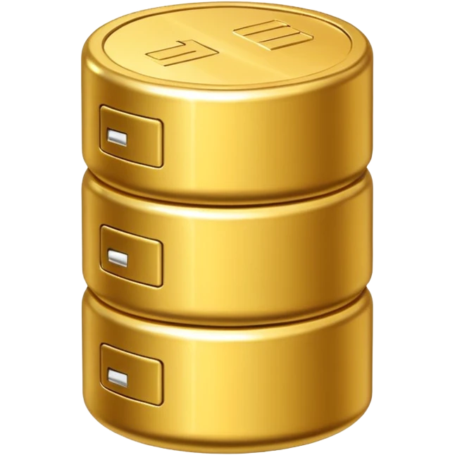 a battery emoij, containing vertically stacked coins emoji