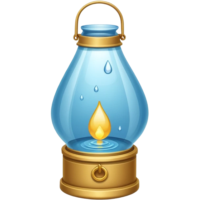 Water Lantern more water drop inside lantern emoji