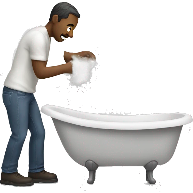 Man building a bathroom emoji