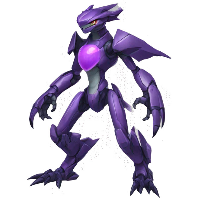  Cool Edgy Godly Futuristic Digimon-Fakemon-Genesect-Reptile full body emoji