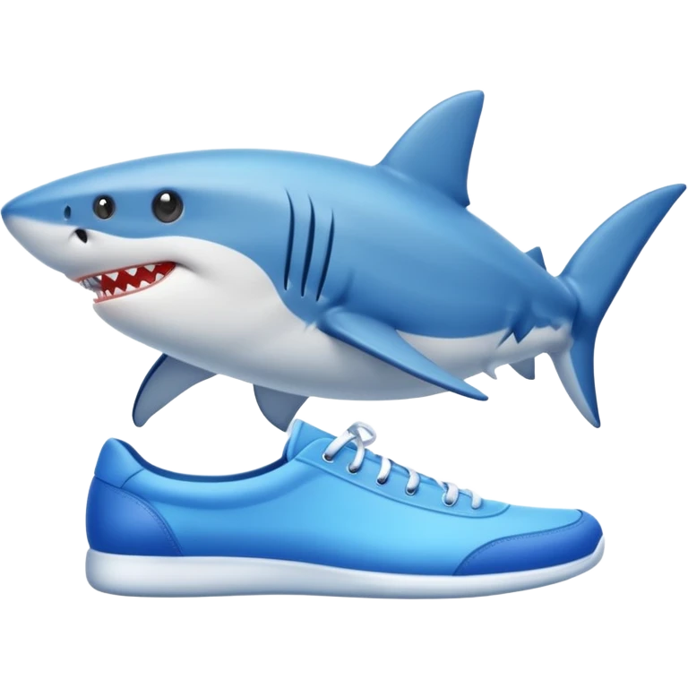 Shark with blue shoes emoji