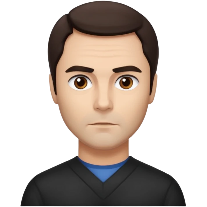 John Saxon with dark brown hair emoji