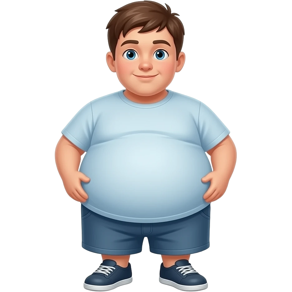 Zrób chłopak 13 latek bardzo ogromnym brzuchem jak ogromny balon emoji