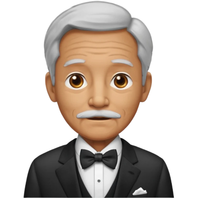Very old man in suit with neckBow. emoji