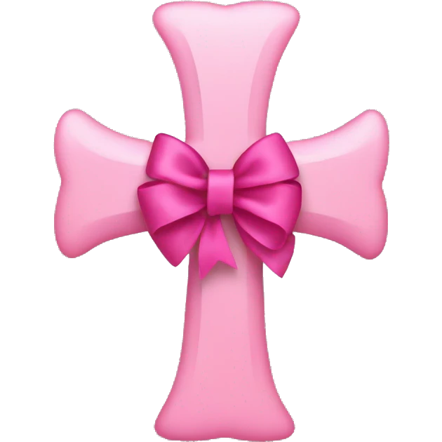CROSS WITH PINK BOW emoji