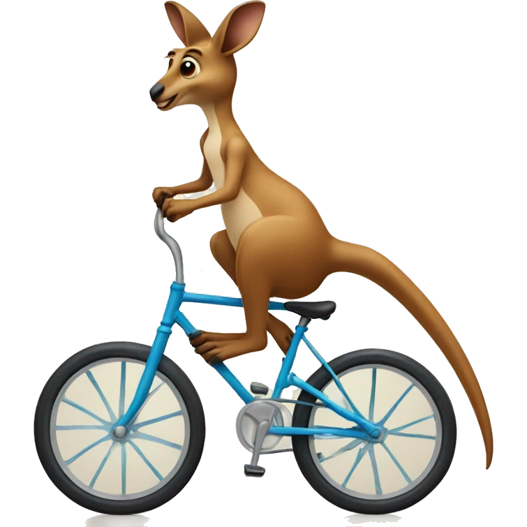 Kangaroo riding a bike emoji