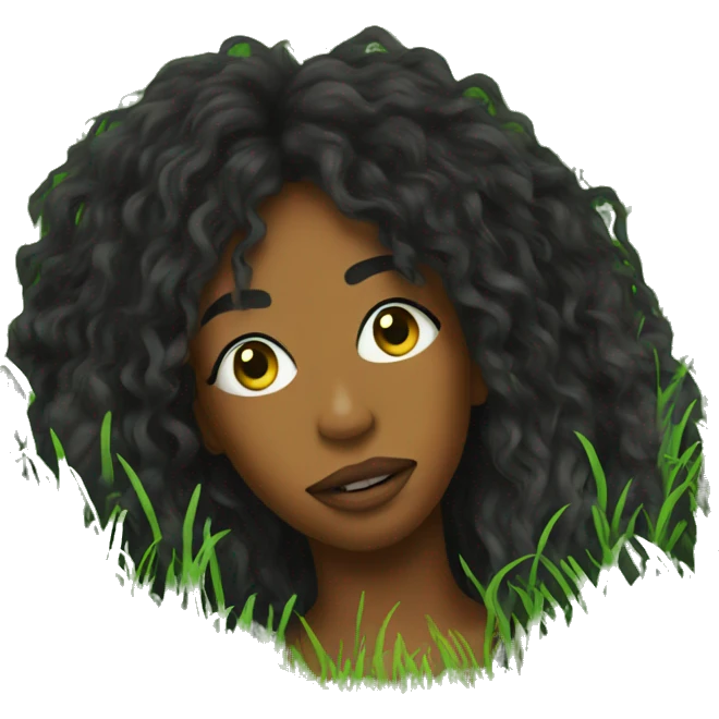 sza in grass emoji