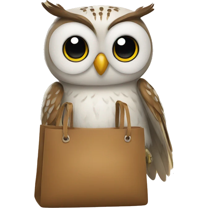 Owl with a bag  emoji