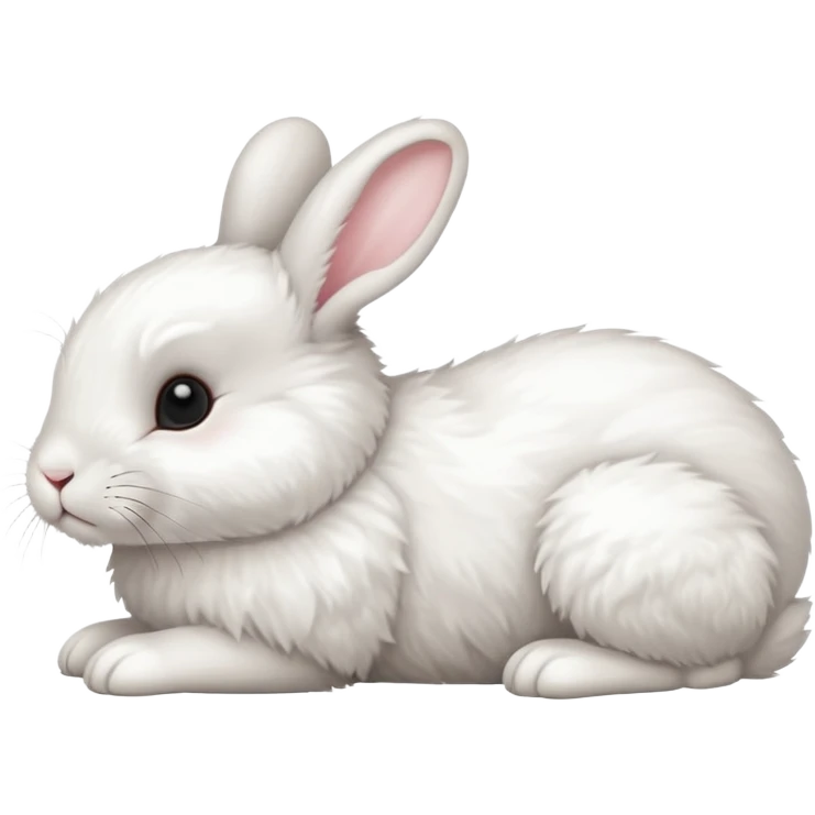 fullbody laying bunny  ios 16 very cute emoji