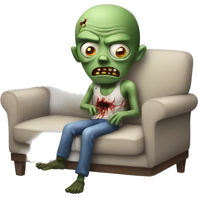 zombie on the couch emoji