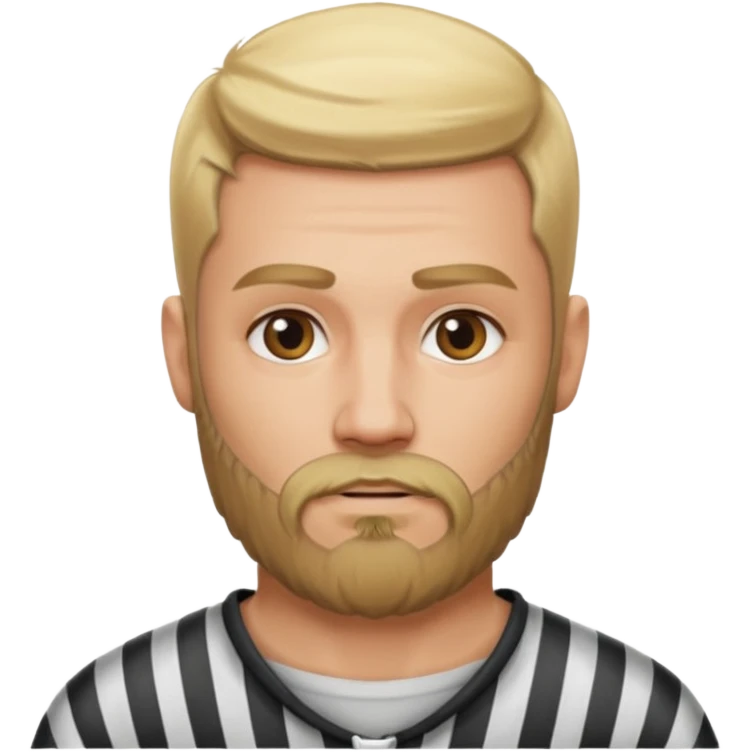 blonde tattooed bearded male prisoner emoji