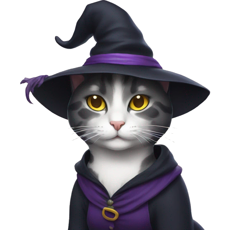 A witch cat emoji
