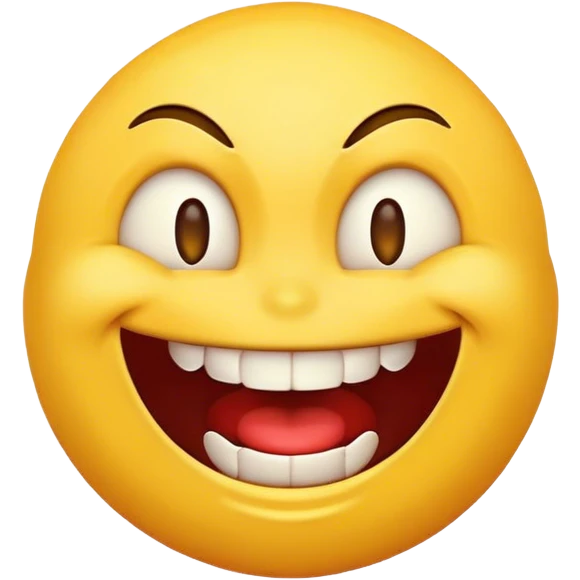 Emoji with evil laugh  emoji