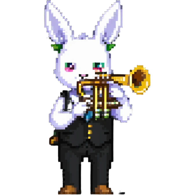 Character with trumpet-shaped ears emoji