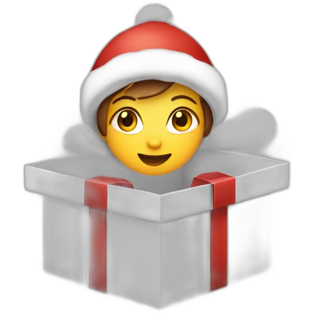 christmas girl in the wrapped box emoji
