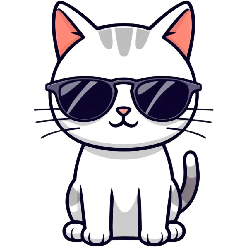 Cat with sunglasses emoji