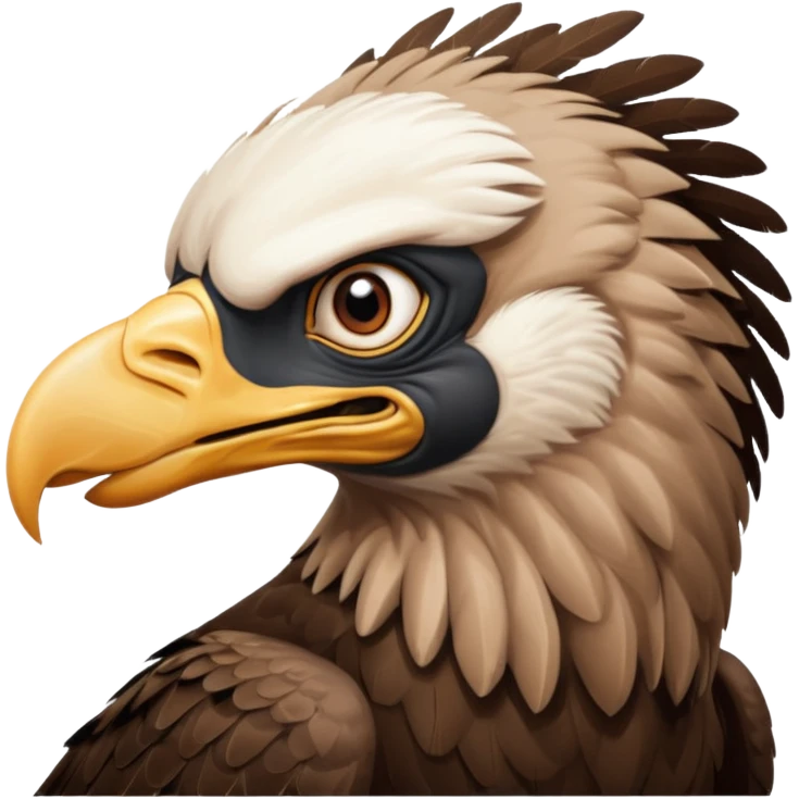 vulture fighting a hawk but cartoonsiha and the vulture and hawk should look distinct from one another emoji