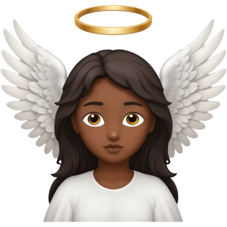 dark skin angel emoji