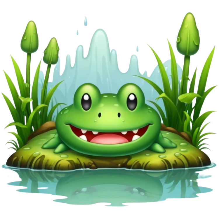 Wet swampy mushy foggy moist scenery emoji