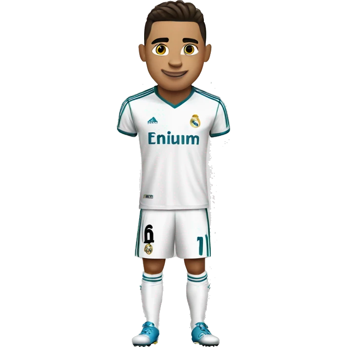 Ronaldo wearing Real Madrid jersey emoji