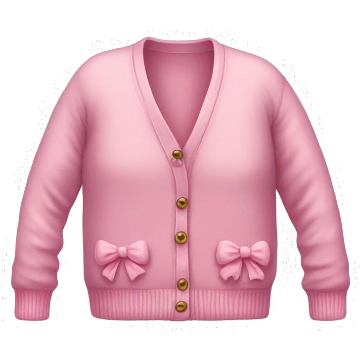 Pink cardigan with bow  emoji