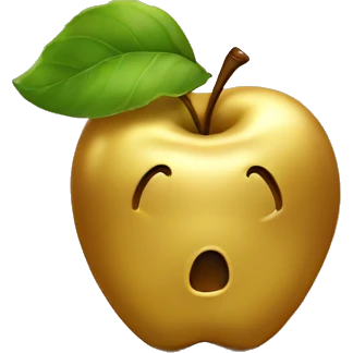 Gold apple emoji