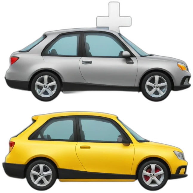 car + cross emoji