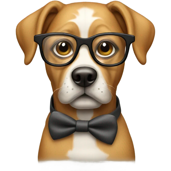 dog with glasses emoji