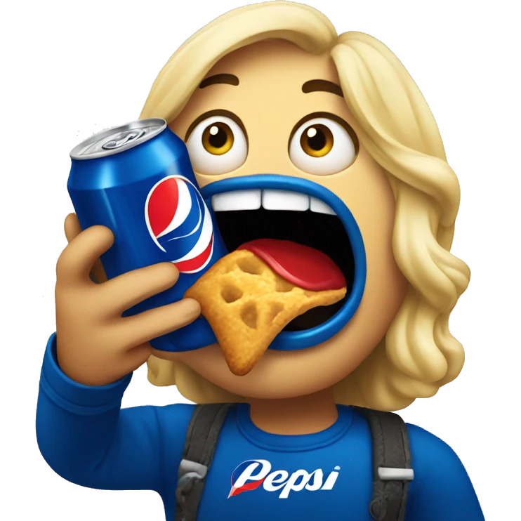 A pepsi eating  emoji
