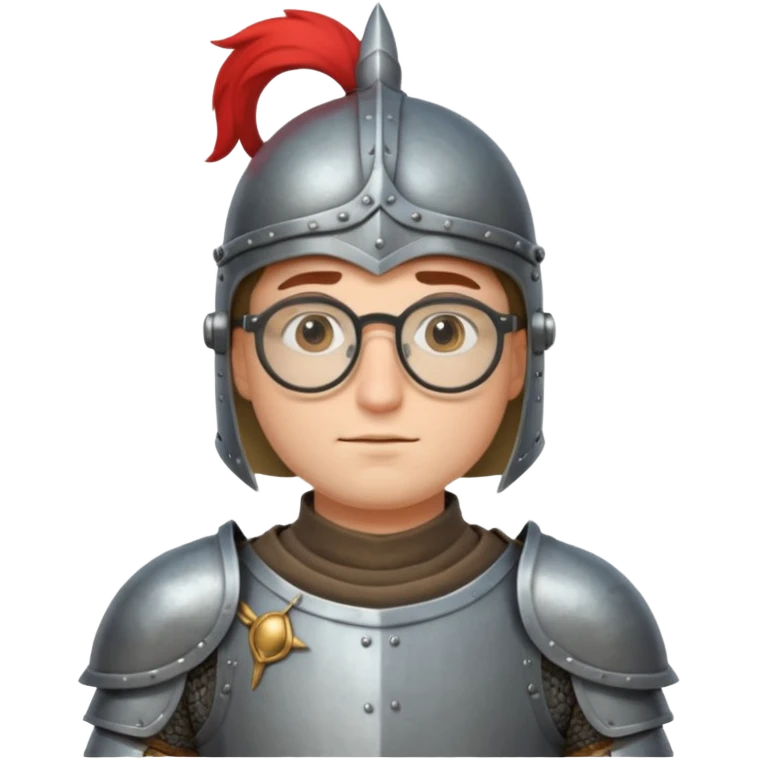 Knights with Glasses: Knight in armor with round glasses
















 emoji