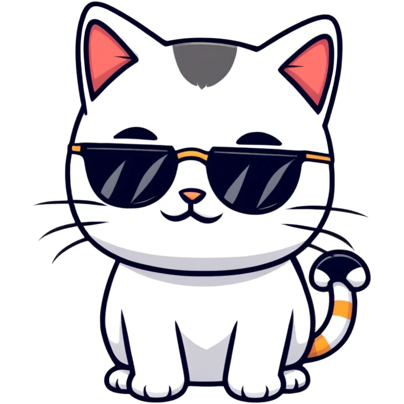 Cat with sunglasses emoji