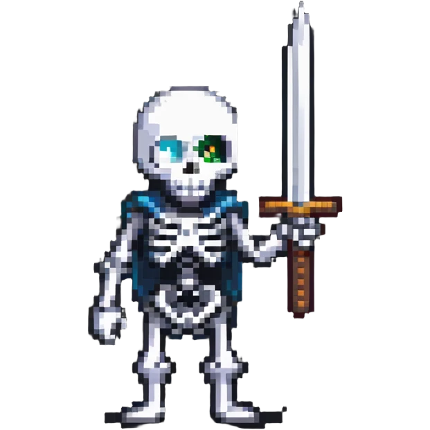 skeleton with a sword emoji