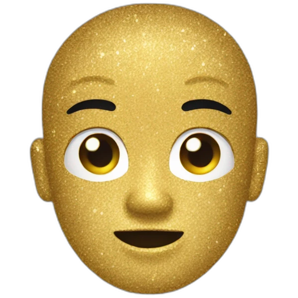 Gold glitter emoji