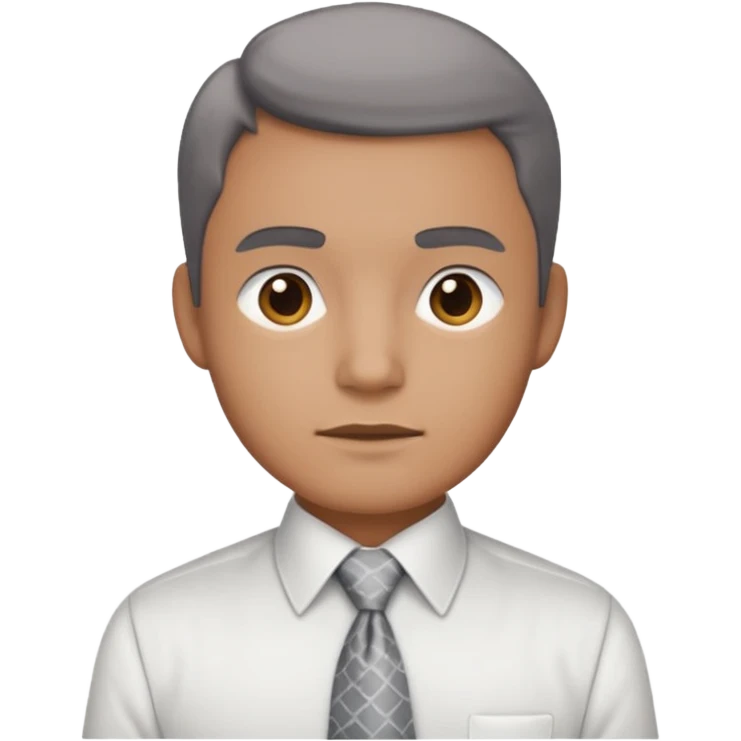 white shirt & grey tie (without face, just clothes, zoomed. in) emoji