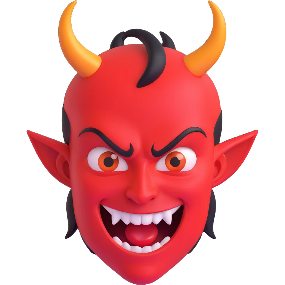 face expressing devilish emotion emoji