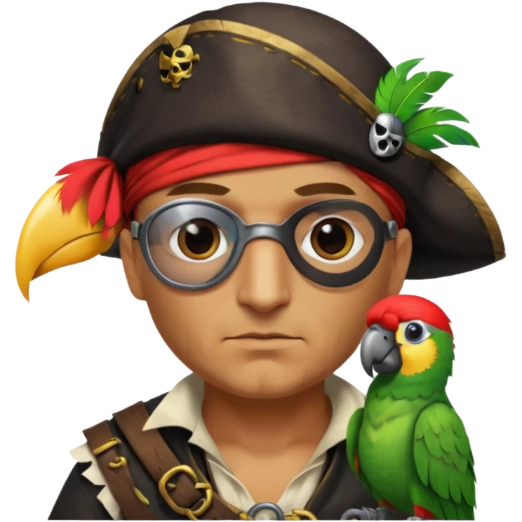 pirate and parrot emoji