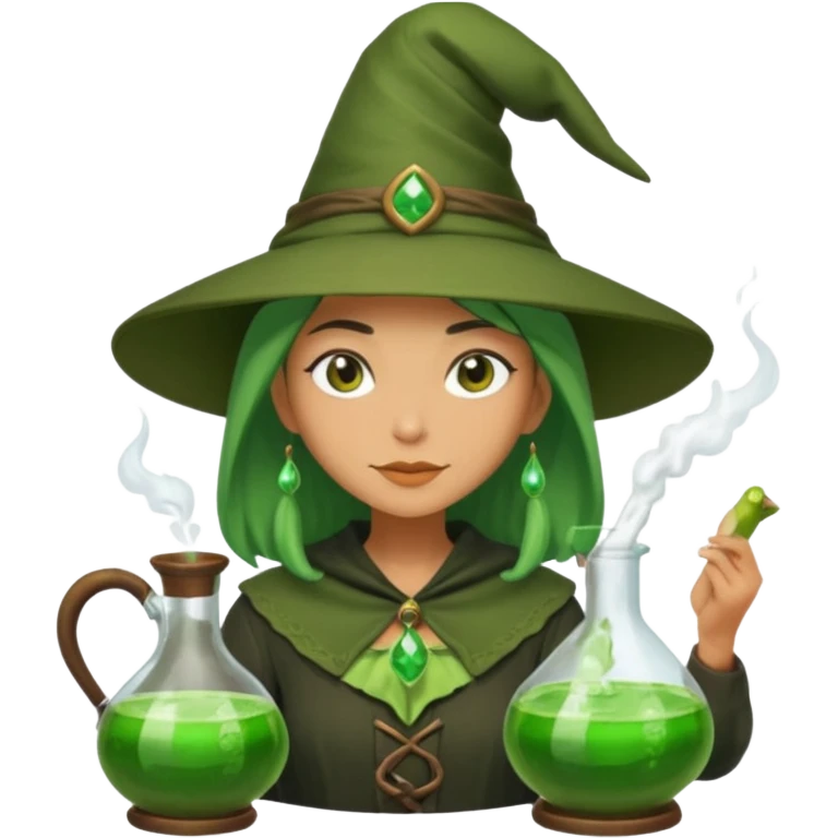 green witch cooking potion emoji