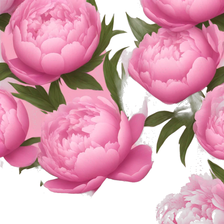 Bouquet of pink peonies emoji