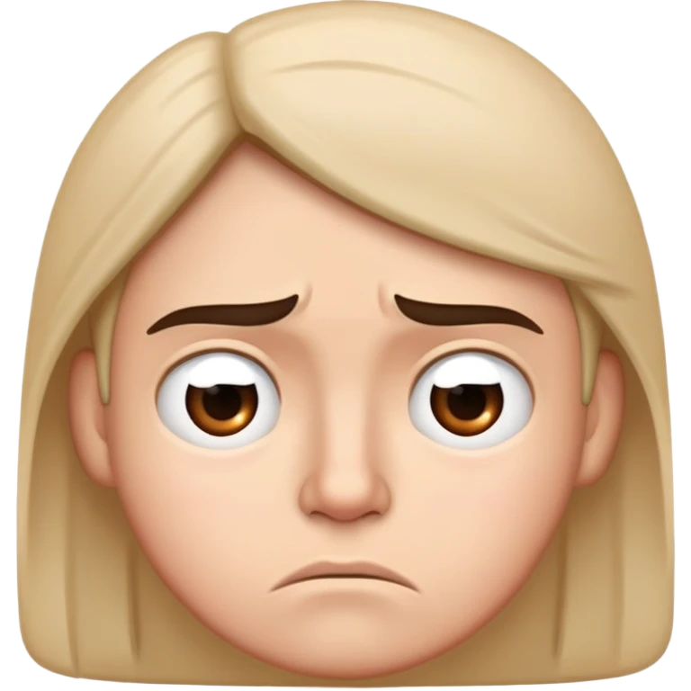 Annoyed face emoji