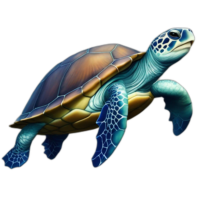 Tortue sur baleine emoji
