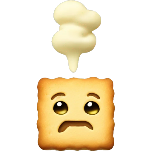 Butter biscuit with a vape emoji