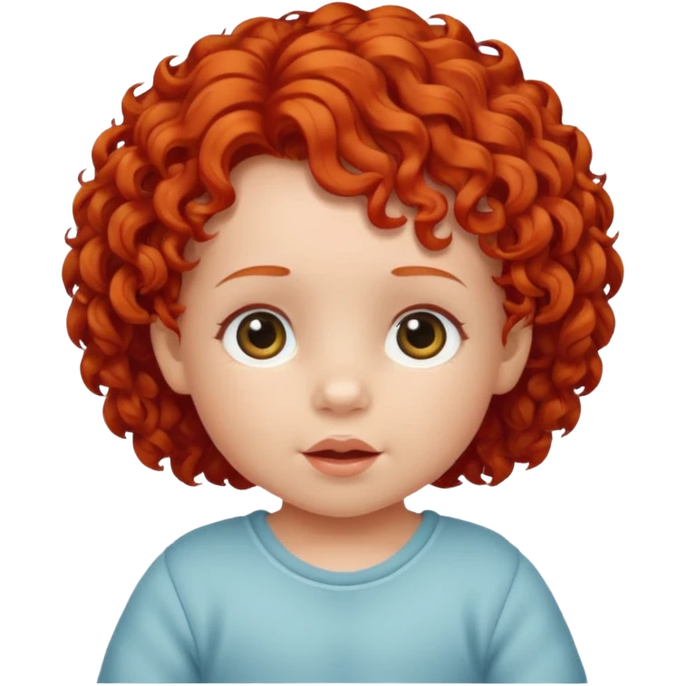 curly red hair baby emoji