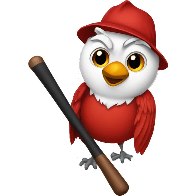 Cardinal with bat emoji