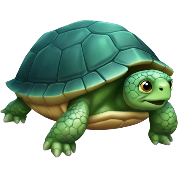 very detailed adorable turtle emoji