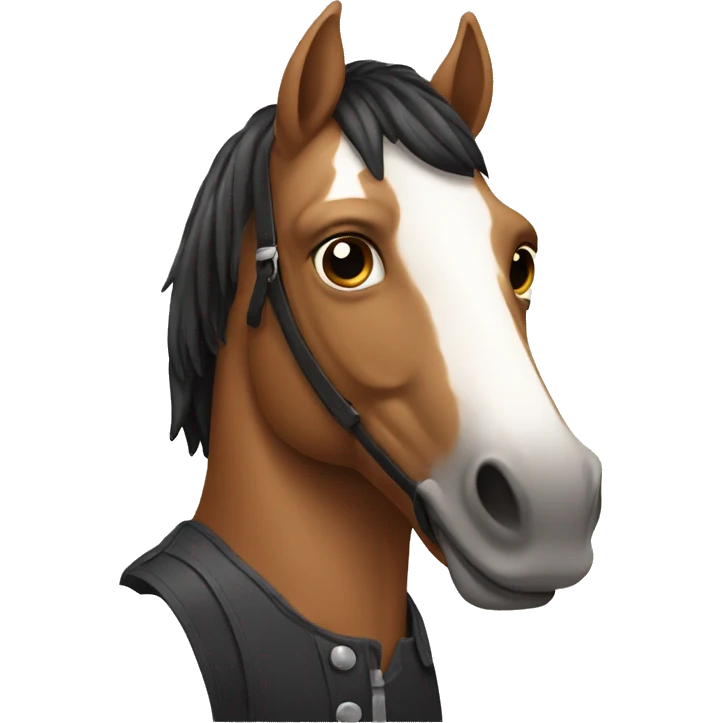 Guy with horse face emoji