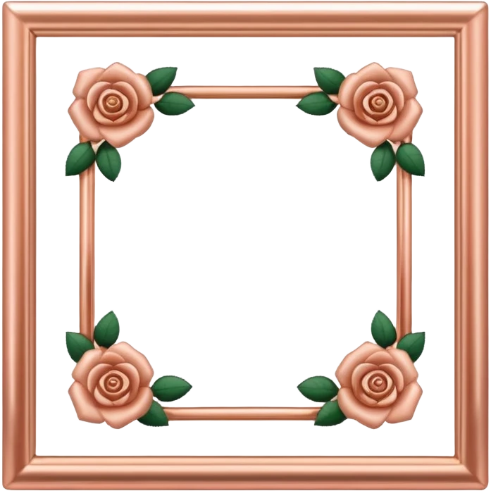  square rose gold frame emoji