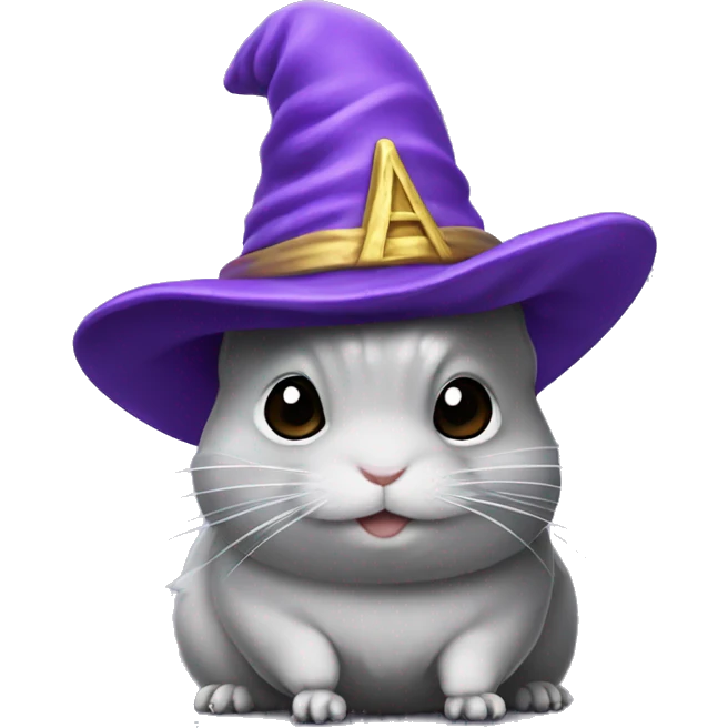 chinchilla with wizard hat emoji