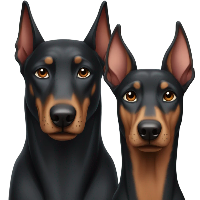 one doberman AND one wolf  emoji